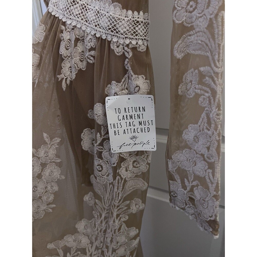 NWT For Love & Lemons Free People Temecula Embroidered Maxi Dress Size Medium - Picture 12 of 16